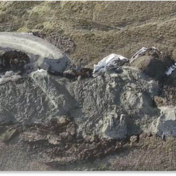 Footage shows landslide at wind farm in Shetland, Scotland