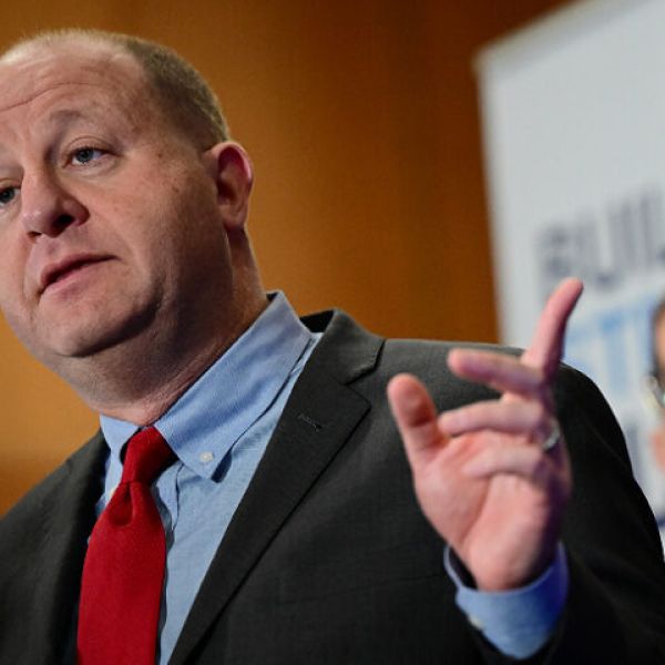 Trump Slams Colorado Gov. Jared Polis for Placing 'Distorted' Painting of Him in State Capitol